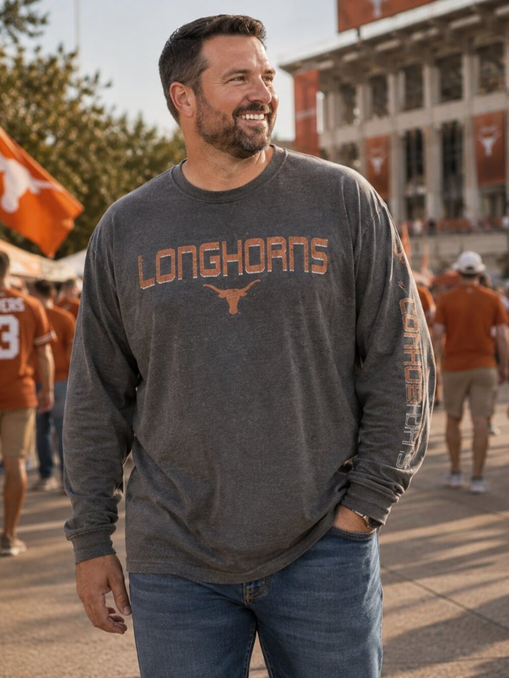 Texas Longhorns Long Sleeve Shirt | Men's 2XLT | Big & Tall | NCAA Football